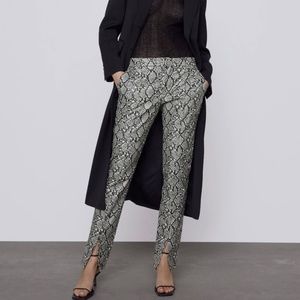 New Zara faux leather snakeskin pants
